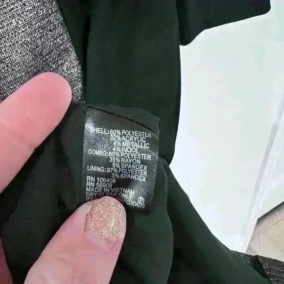 Antonio Melani Black and Gold Long Sleeve A-Line Knee Length Dress- Size 8- NWT - Picture 3 of 5